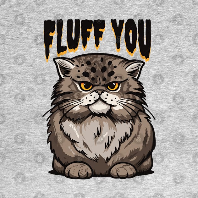 Grumpy Fluff: Cat with Attitude by Life2LiveDesign